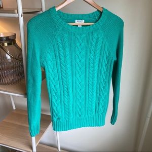 Green Cable Knit Sweater
